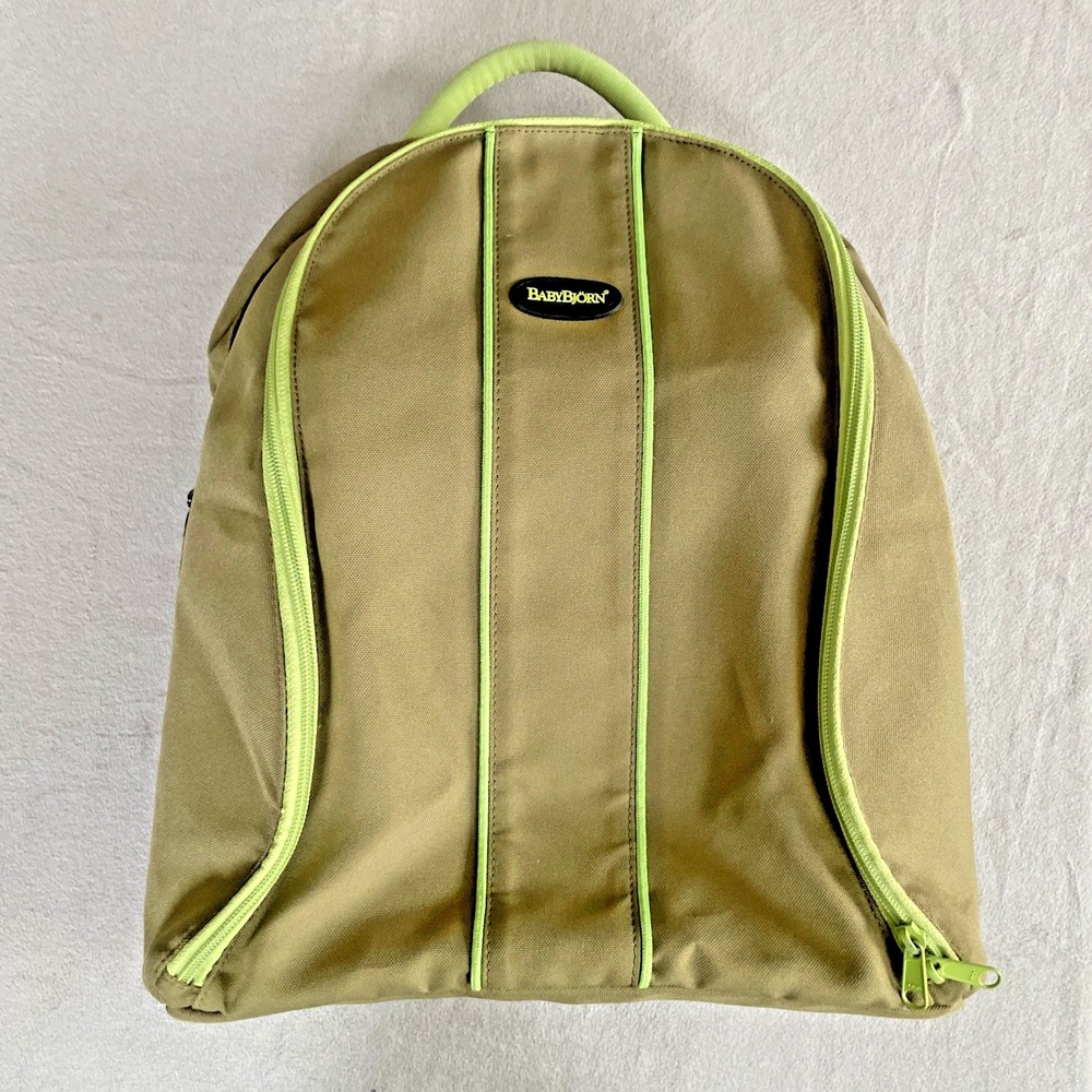 Baby Bjorn‎ Active Diaper Bag Backpack Insulated Pockets Padded Strap Green